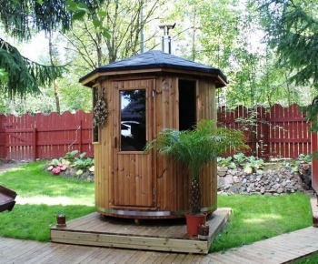 Venkovní sauna s kamny na dřevo Thermowood - VERTIKAL