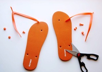 žabky, oprava ževek, recy věci, jak vyrobit nazouváky, návod