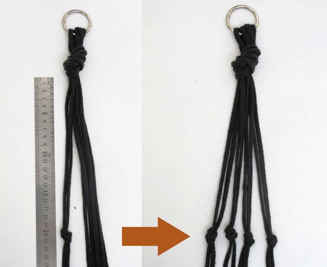 závěsný květináč, drhání, návod, jak drhat, květináče závěsné