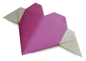 Návod jak složit srdce metodou origami.
