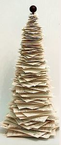návod jak vyrobit papírový vánoční stromeček