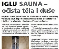 Sauna v časopice Sruby a roubenky