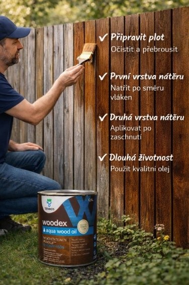 jak nařit plot, jak natřít dřevo