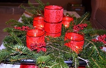 adventní svícen,. adventní věnec, jak vyrobit adventní svícen