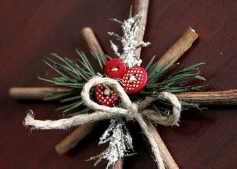 Dřevěné vločky, vánoční výzdoba návod, rustikální dekorace