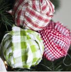 vánoční baňka, textilní baňka, jak udělat baňky na stromeček