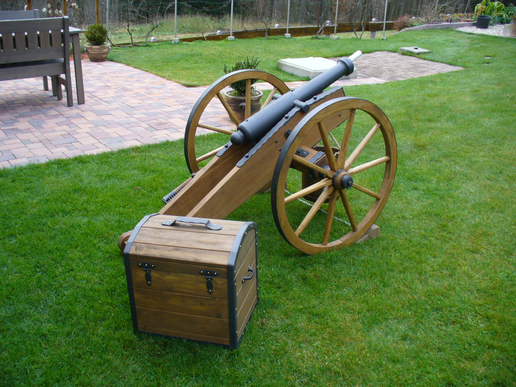 loukoťové kolo, kanon replika, dřevěné kolo, vojenský kanon, jak vyrobit dělo, dělostřelectví, 