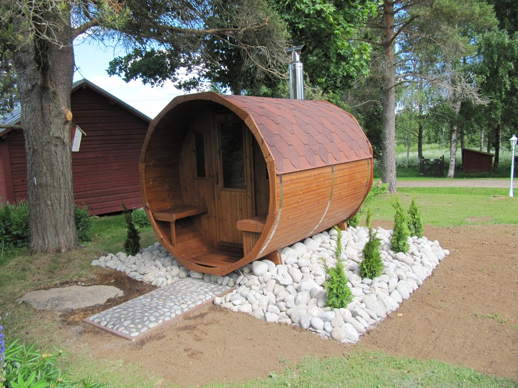 sudová sauna, zahradní sauna, sud, thermowood, sauna v sudu, venkovní sauna