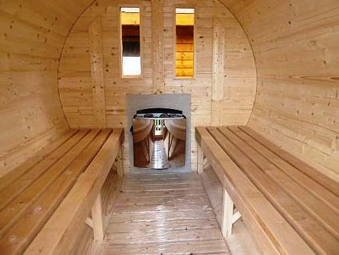 venkovní sauna, sudová sauna, saunování, sauna v sudu